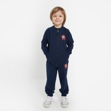Set for a boy (jumper, cocoon), dark blue color, height 116 cm