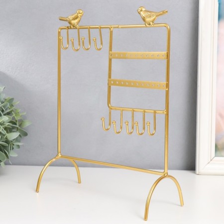 Souvenir metal for jewelry "Two birds" gold 20x10x26 cm-3
