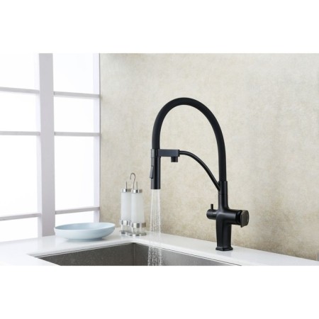 LEMARK Bronx LM3761BL kitchen mixer, single -leaf, with output for drinking water, black 90765-1