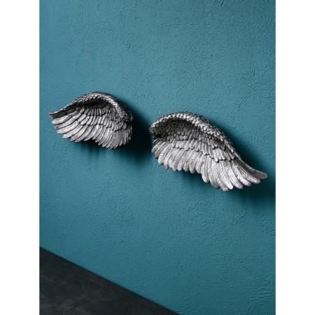 Set of figures "Wings", polystone, color silver