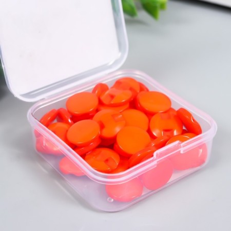 Buttons plastic on the midnight "Kruglyash coral" 1.3x1.3 cm set 50 pcs 2x5x5.5 cm-4