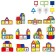 Designer magnetic "colored magnets", 28 parts