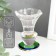 Glass of Glass for 1 candle "Crystal cone - holography" 8.5x5x5.5 cm