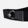 Women's belt, width 10 cm, elastic band, metal buckle, black color