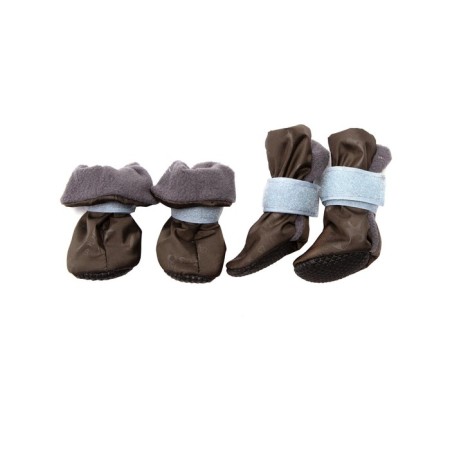 Shoes on fleece for dogs, Eva sole, size S (boots 4x3.5x9 cm), set 4 pcs, mix