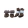 Shoes on fleece for dogs, Eva sole, size S (boots 4x3.5x9 cm), set 4 pcs, mix