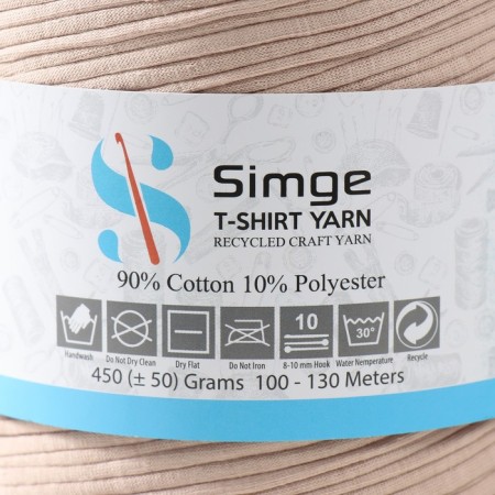Knitted yarn secondary 90% cotton, 10% p/e, 100m/450 ± 50 g (powder) mix-4