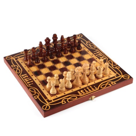 Chess "Figures", wooden board 40 x 40 cm, King H-9 cm, Pig H-4.5 cm-2