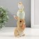 Polystone souvenir "Bunny with Easter egg and chicken" 8.5x6x17.5 cm