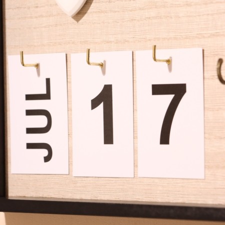 Souvenir Eternal calendar "Home", wood, 2.5x30x20 cm, col. black-3