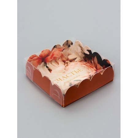 Bearbox, confectionery packaging, "Happiness next to you", 9 x 9 x 3 cm