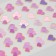 Plastic sticker "Hearts. Holography" mix 10.2x19 cm