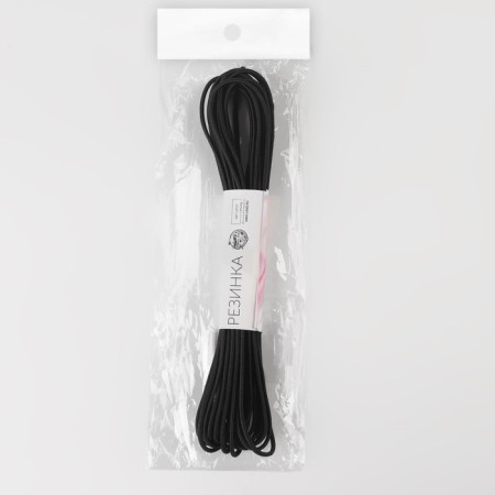 Hat elastic band, 3 mm, 10 ± 0.5 m, black color-3