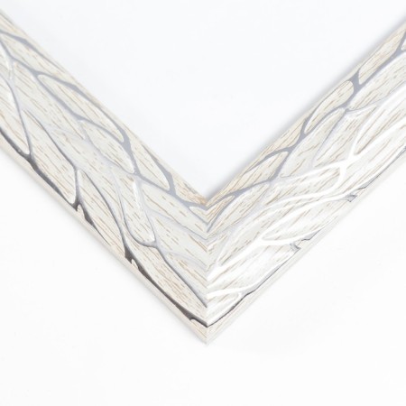 Photo frame plastic 30x40 cm "roots" beige with silver 44x34 cm-1