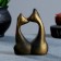 Figure "Cats lovers with bows" Black 5x9x12cm