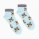 Women's socks "Raccoon with watermelon", blue color, size 35-37