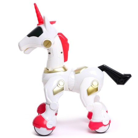 Robot "Musical Unicorn", with remote control, Russian voiceing, pink color-1