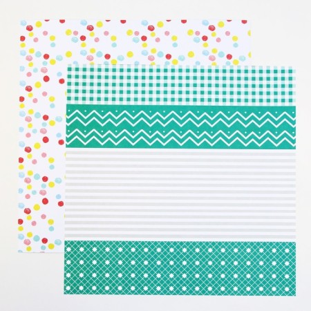 A set of paper for scrapbooking "Bright geometry", 12 sheets, 30.5 x 30.5 cm, 180 g/m²-10