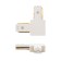 Connector for single-phase busbar L-shaped white Rexant