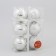 Set of balls plastic D-8 cm, 6 pcs "Adelia" silver