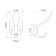 Furniture hook Cappio Arturo, two -rod, black