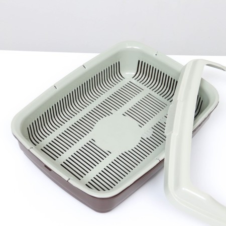 The tray is large with the net and the ATLANTIS "Standard", 43 x 33 x 12.5 cm, chocolate-4