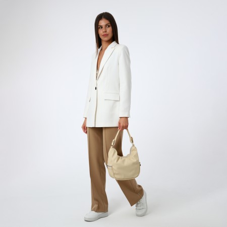 Load bag with lightning, external pocket, beige color-8