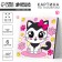 Picture on numbers on a canvas with a subframe for children “A cat with a bow”, 17 x 17 cm