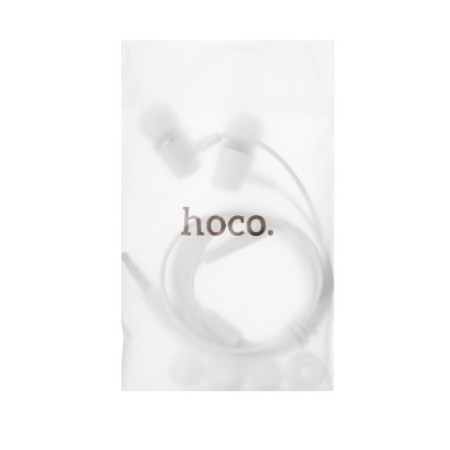 Hoco M34 headphones, wired, vacuum, microphone, jack 3.5 mm, 1.2 m, white-2