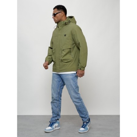 Male spring jacket, size 48, green color-1
