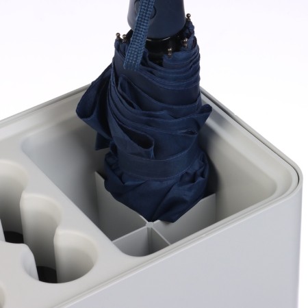 Umbrella stand, plastic, 6 round, 4 square departments, 18 × 18 × 26.5 cm, gray-2