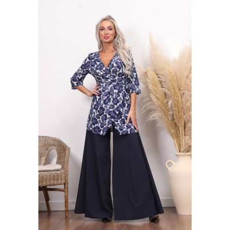 Women's tunic, size 46, blue color-3