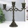 Summary Metal for 3 candles "Raja" Bronze 22.5x8x24 cm