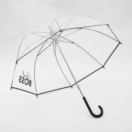 Umbrella women's dome Girl Boss, 8 spokes, D = 88 cm, transparent-2