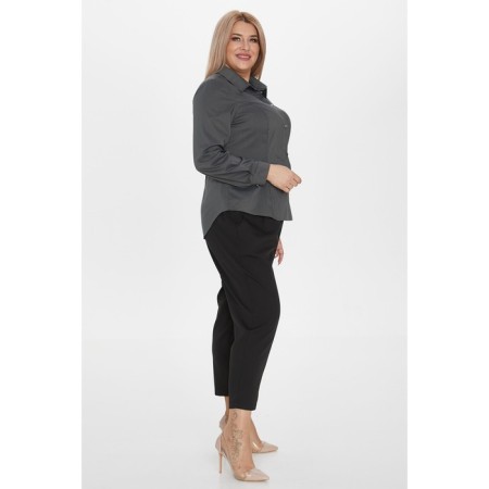 Female blouse, size 54, dark gray color-2