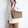 Zipper bag with lightning, beige color