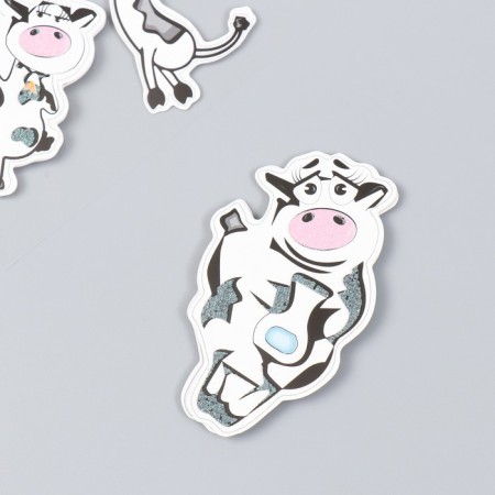 Stick Cardboard 2 layers "Funny cows" 17x12 cm-1