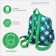 Baby backpack on lightning, 3 outer pockets, green color