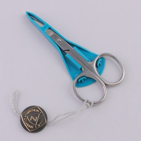 Scissors manicure, bent, wide, 9 cm, on the blist, the color is silver, B-116-S-SH-2