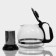 The teapot glass tender “Illusion”, 1.5 l, with metal sieve, black color