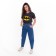 T-shirt female, color dark gray melange, bat, size 52
