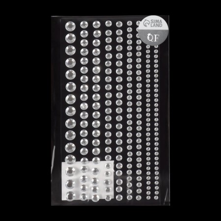 Rhinestones for nail decor, on a glue basis, d = 3/4/5/6/7 mm, silver color-4