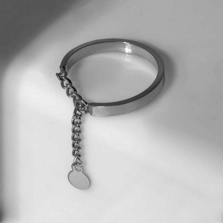 Ring "chain" circle, silver color, dimensionless-3