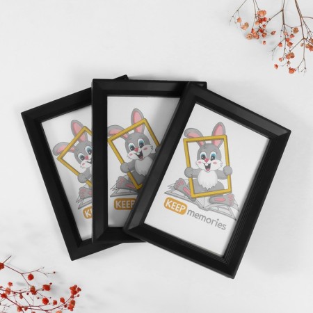 Set of photo frames plastic L-5 10x15 cm (3 pcs.), Black