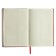 Diary of Leduced A5, 160 sheets MEGAPOLIS VELVET, solid cover, artificial leather, lies, on an elastic band, tinted block 70 g/m2, red