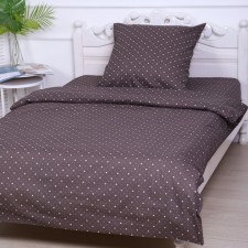 Bed linen 1.5sp Hollywood, brown color, 150x210cm, 150x210cm, 70x70 cm, calico, 120 g/m, cotton 100%