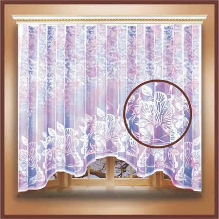 Tulle to the kitchen with a curtain tape, 300x160 cm, 100% polyester