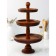 Three -tier vase for fruits and sweets from the natural cedar Magistro, 47 cm, chocolate color