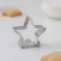 A set of forms for cutting the cookies of the share “heart, asterisk”, 6 objects, 7 × 13 × 1.5 cm, silver color