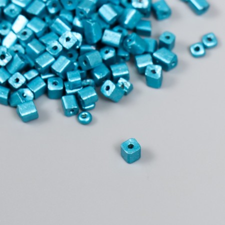 Cube glass 4x4 mm "metallic. Blue" set 20 grams